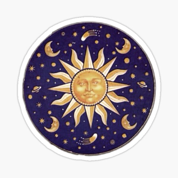 Vista previa del artículo con la obra «Luna y sol selestial vintage», diseñado y vendido por s0oa.