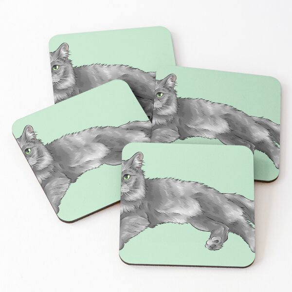Item preview, Nebelung Cat | Long Haired Russian Blue designed and sold by shirinsart.