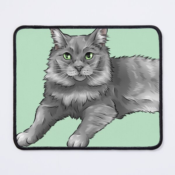 Item preview, Nebelung Cat | Long Haired Russian Blue designed and sold by shirinsart.