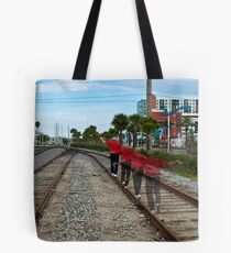 Walking the Line Tote Bag