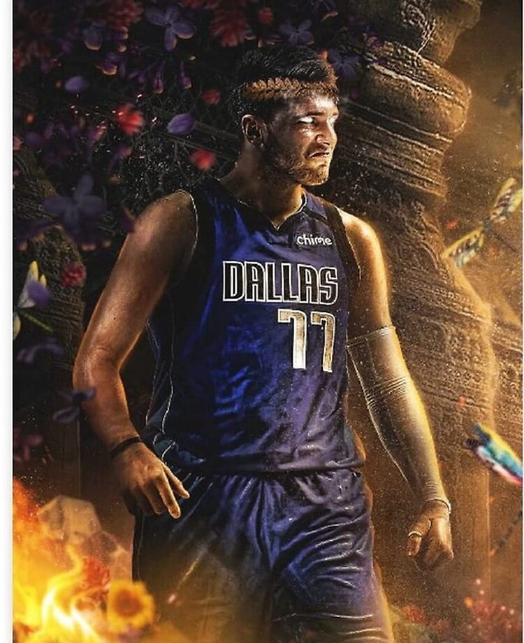 Download Luka Doncic Color Popping Art Wallpaper