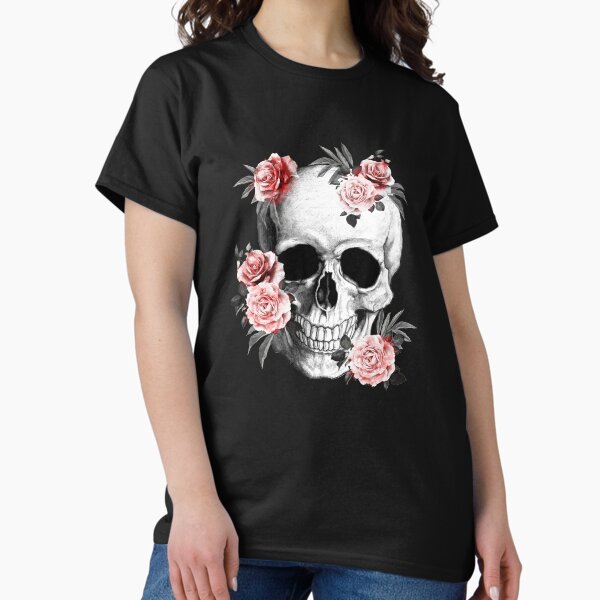 Item preview, Skull human anatomy floral, skeleton watercolor roses,mask cool, funny designed and sold by Collagedream.