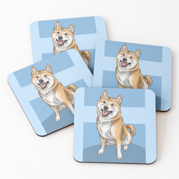 Item preview, Shiba Inu | Blue Background | Cute Dog Art designed and sold by shirinsart.