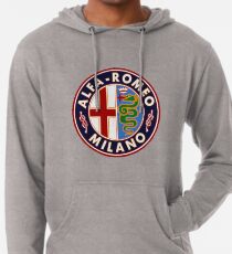 Antikes Alfa-Romeo Oldtimer-Zeichen Leichter Hoodie
