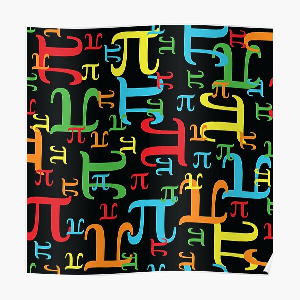 Pieces of Pi (Dark Neon) Poster
