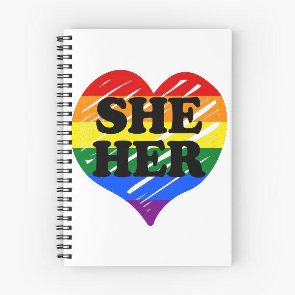 Item preview, She Her Pronouns. Rainbow heart designed and sold by N-malone.