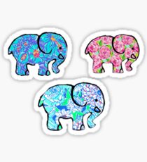 Lilly Pulitzer Pattern Elephants (3 PACK) Sticker