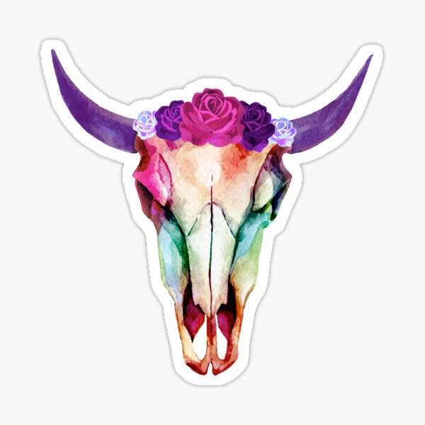 Longhorn skull Sticker