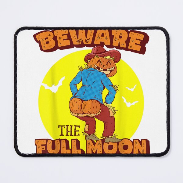 Item preview, Funny Halloween Beware Full Moon Pumpkin Butt T-Shirt designed and sold by BoeglinClay.
