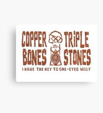 Kupfer Knochen Triple Stones Leinwanddruck