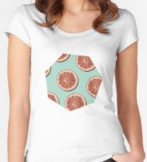 Lemon 02 Tailliertes Rundhals-Shirt