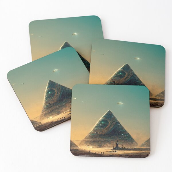 Item preview, Alien pyramid under unidentified flying objects designed and sold by yayor.