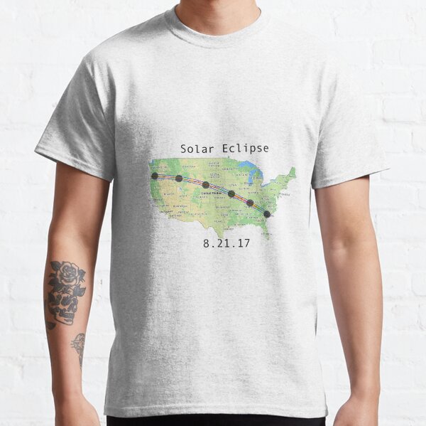 Solar Eclipse Totality Map Classic T-Shirt