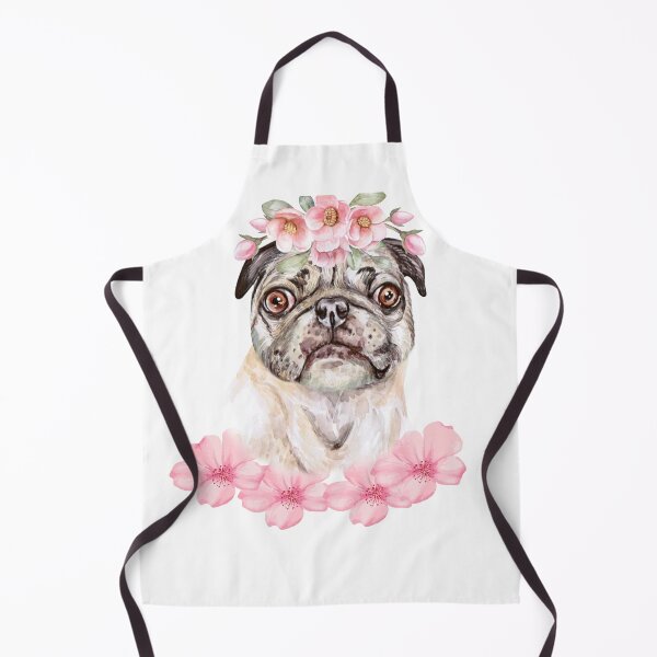 Item preview, Floral Pug. Pug and Pink Roses. Floral Dog. designed and sold by Doggymadness.