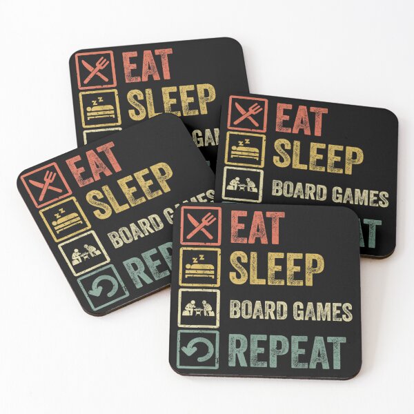 Item preview, Funny Eat Sleep Repeat Board Games Retro Vintage Style designed and sold by Jackwidforss.
