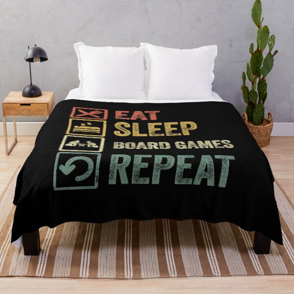 Item preview, Funny Eat Sleep Repeat Board Games Retro Vintage Style designed and sold by Jackwidforss.