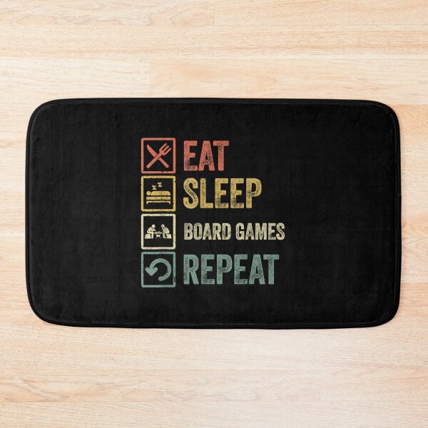 Item preview, Funny Eat Sleep Repeat Board Games Retro Vintage Style designed and sold by Jackwidforss.