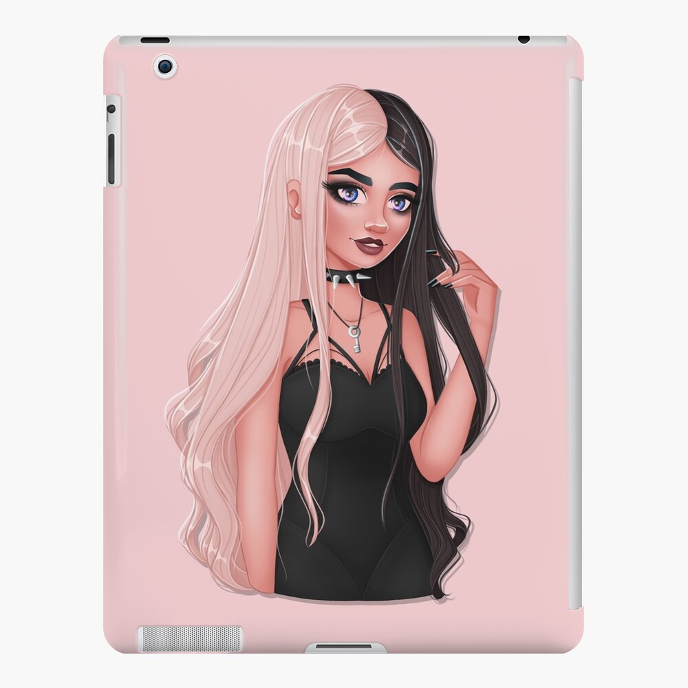 Black White Girl iPad Case & Skin