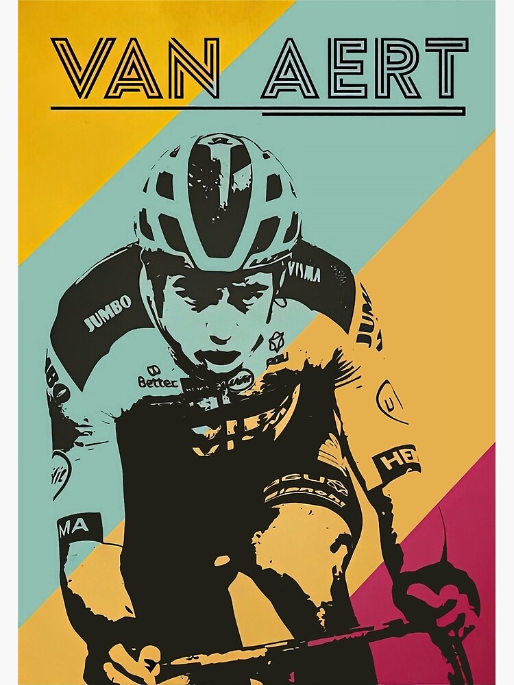 Discover Wout Van Aert Cycling Premium Matte Vertical Poster