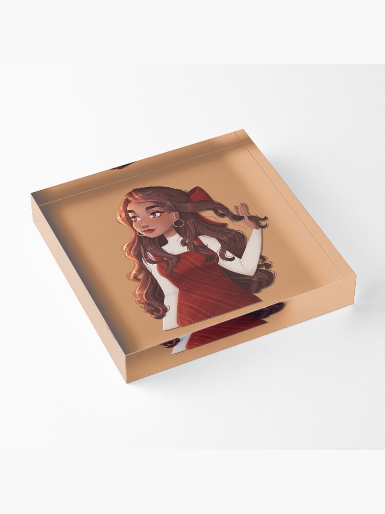 Alternate view of Fall girl Acrylic Block