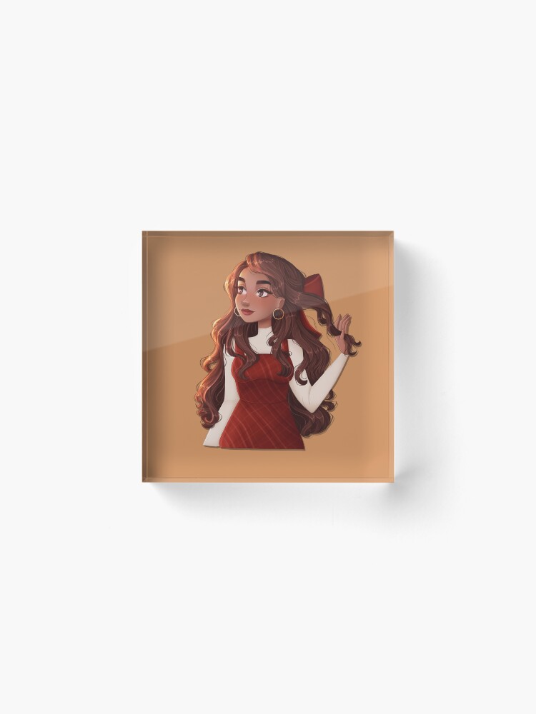 Alternate view of Fall girl Acrylic Block