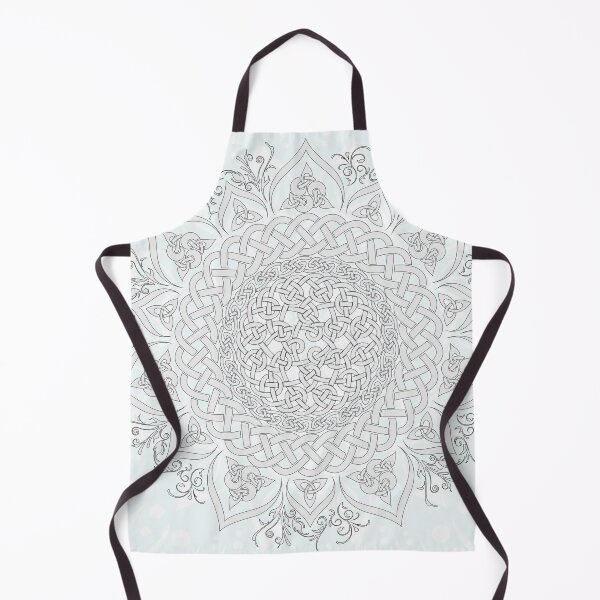 Item preview, Grey Celtic Knot Dotted Lotus Mandala designed and sold by kernowerno.