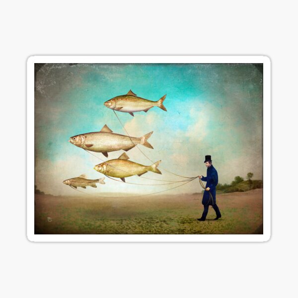 Walking the Fish Sticker