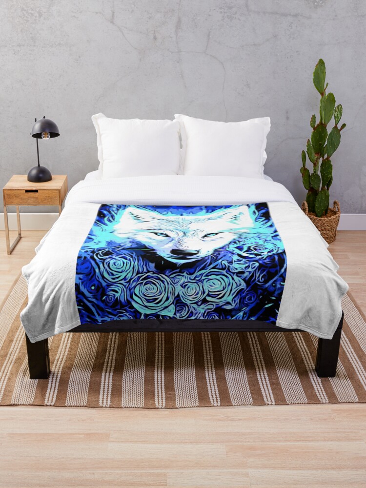 Blue discount wolf blanket