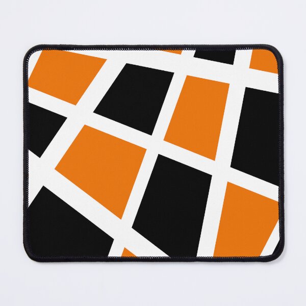 Item preview, Abstract geometric pattern - orange, black and white. designed and sold by K.S ART.
