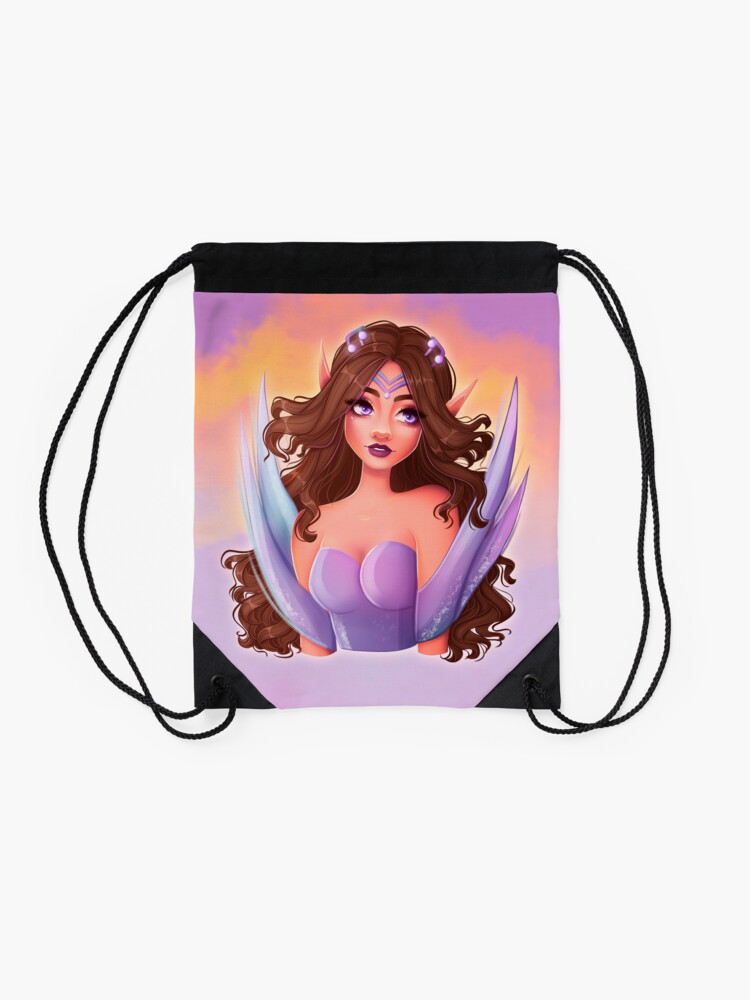 Alternate view of angel girl Drawstring Bag