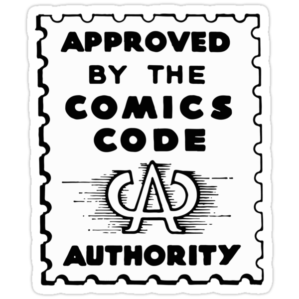 Image result for comics code sticker