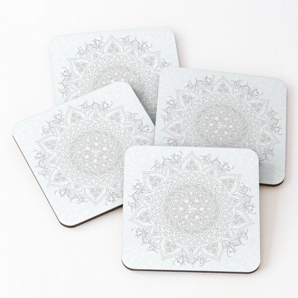 Item preview, Grey Celtic Knot Dotted Lotus Mandala designed and sold by kernowerno.