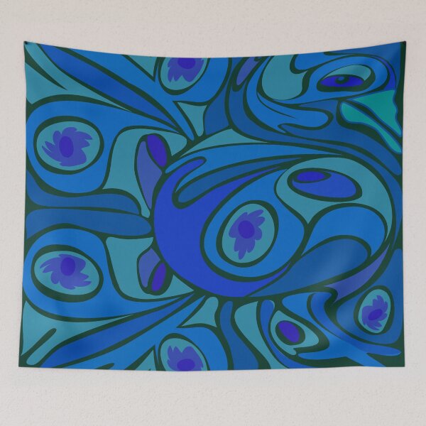Item preview, Rooster Blue Pattern designed and sold by Charles Harker.