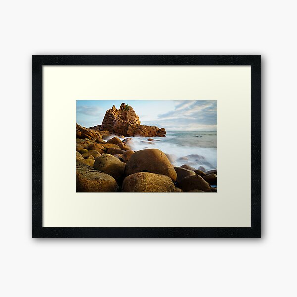 Item preview, Waves slowly crashing over a mysterious rocky beach designed and sold by DesignBoard Photography.