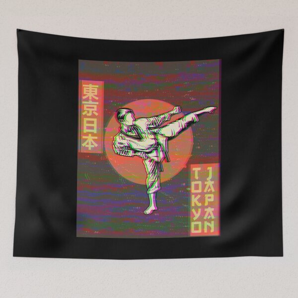 Item preview, Retro Karate Karate Martial Arts Tokyo Japan Vaporwave Aesthetic designed and sold by Trostberger.