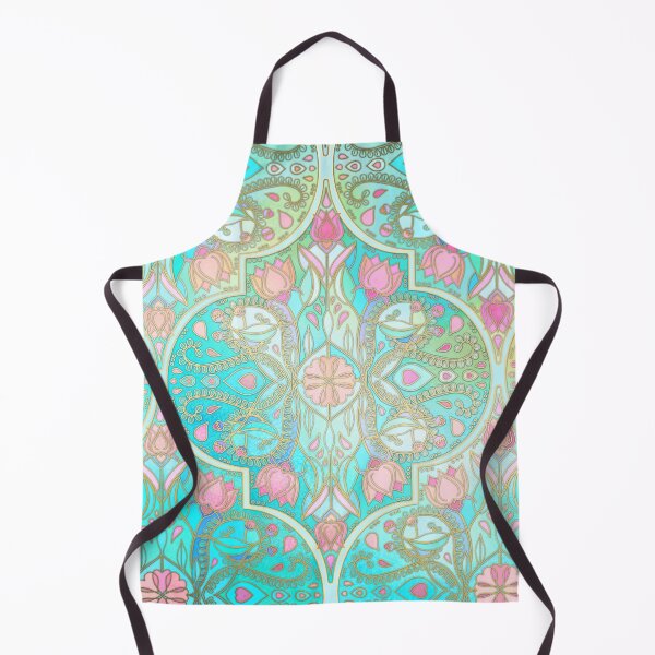 Item preview, Floral Moroccan in Spring Pastels - Aqua, Pink, Mint & Peach designed and sold by micklyn.