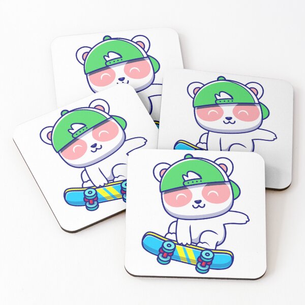 Item preview, Milk and Mocha Bears  Milk is skateboarding    designed and sold by ImmortalWood.