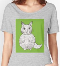 cats cartoon graphic color Women's Relaxed Fit T-Shirt