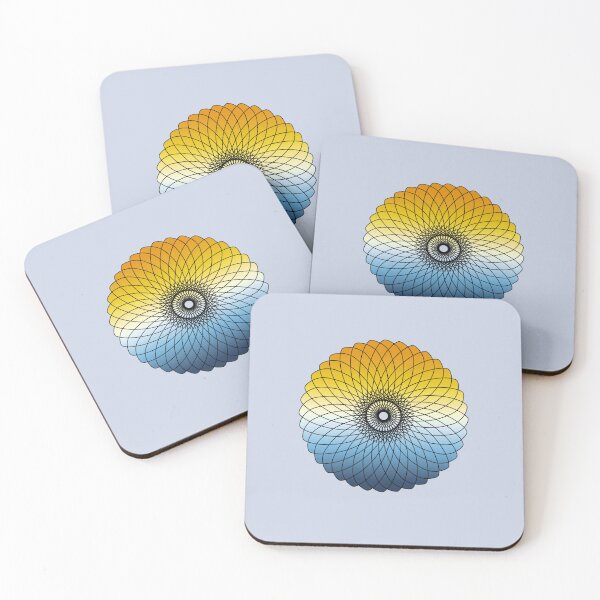 Item preview, Aromantic asexual pride spirograph circle designed and sold by Camilla Wynter.