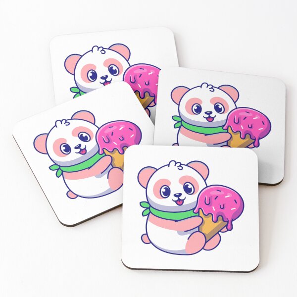 Item preview, Milk and Mocha Bears  Cute Milk is eating ice cream    designed and sold by ImmortalWood.