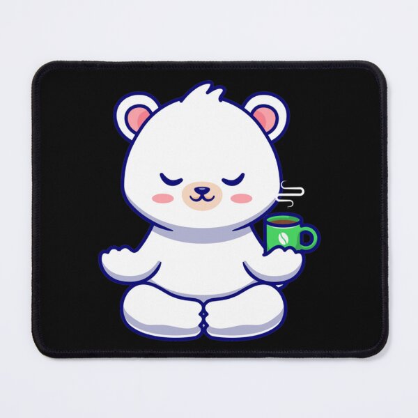 Item preview, Milk and Mocha Bears Milk meditating and holding a cup of coffee designed and sold by ImmortalWood.