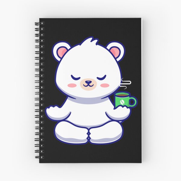 Item preview, Milk and Mocha Bears  Milk meditating and holding a cup of coffee    designed and sold by ImmortalWood.