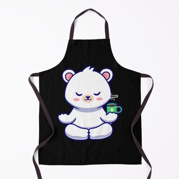 Item preview, Milk and Mocha Bears Milk meditating and holding a cup of coffee designed and sold by ImmortalWood.