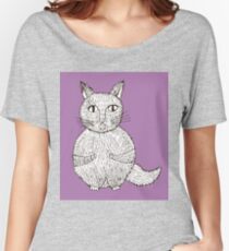 cats cartoon graphic color Women's Relaxed Fit T-Shirt