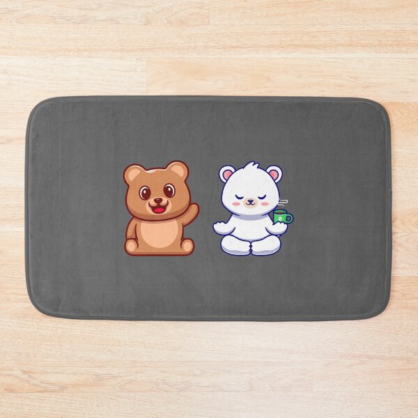 Item preview, Milk and Mocha bears  Milk meditating Mocha waving    designed and sold by ImmortalWood.