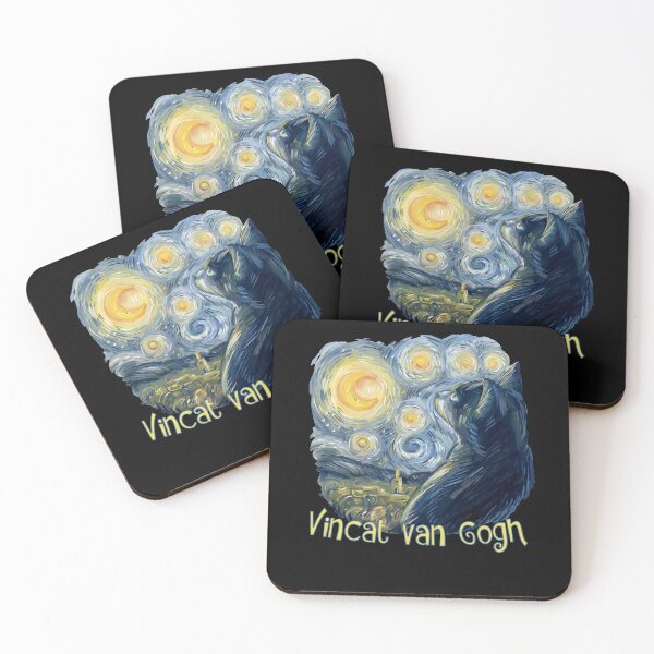 Item preview, Vincent Van Gogh | Starry Night Funny Cat Artist Sun, Night, Portrait designed and sold by EmmiFoxDesigns.