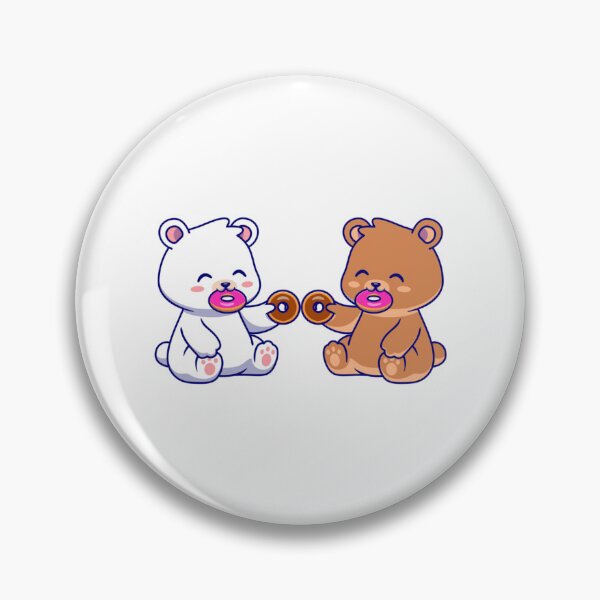 Item preview, Milk and Mocha bears are hungry  Milk Mocha eating donuts together    designed and sold by ImmortalWood.