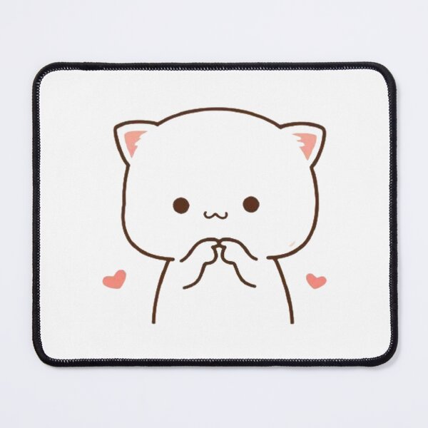 Item preview, Mochi Peach Cute Cat Love Hearts designed and sold by ImmortalWood.