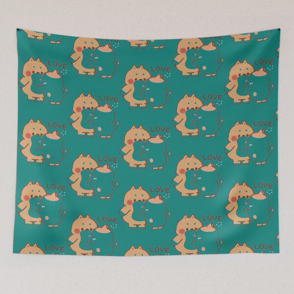 Item preview, Peach and Goma Cute Cats Love Hug   designed and sold by ImmortalWood.