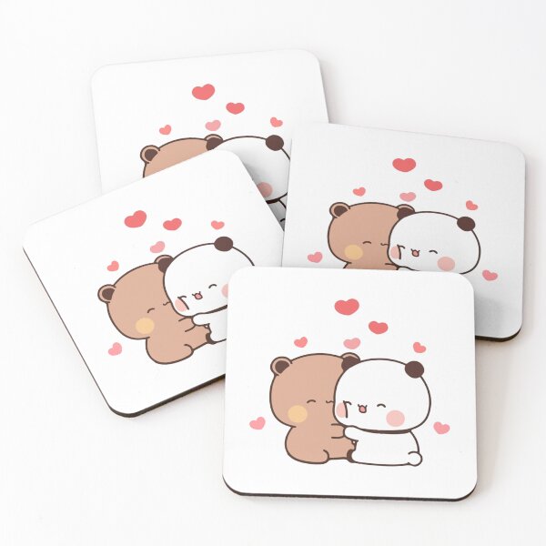 Item preview, peach and goma mochi bear Couple taking a cute selfie   designed and sold by ImmortalWood.